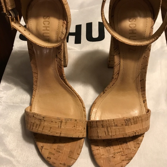 Schutz Cork Heels-sz 7 - Picture 6 of 10
